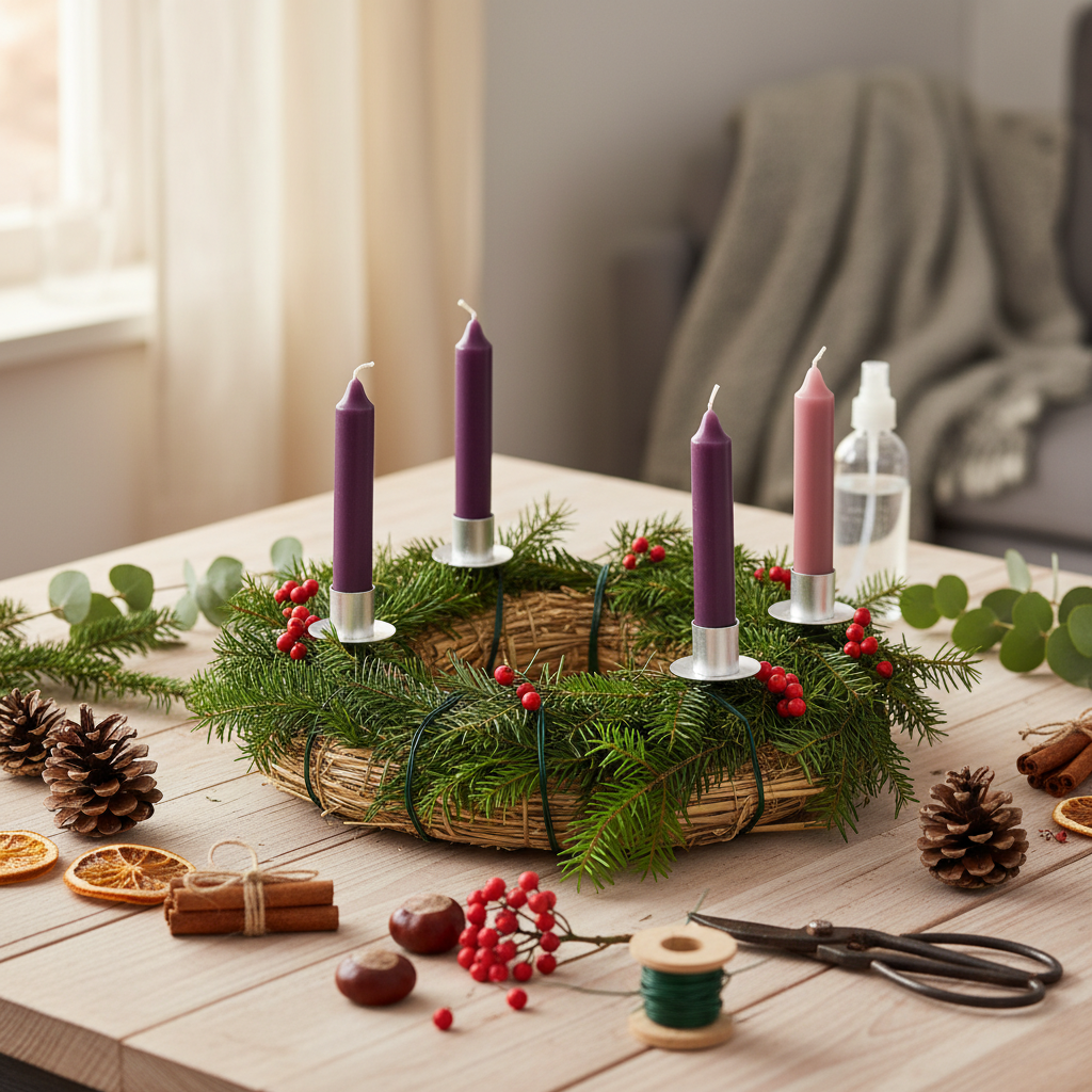 Advento vainikas namuose: idėjos ir praktiški patarimai