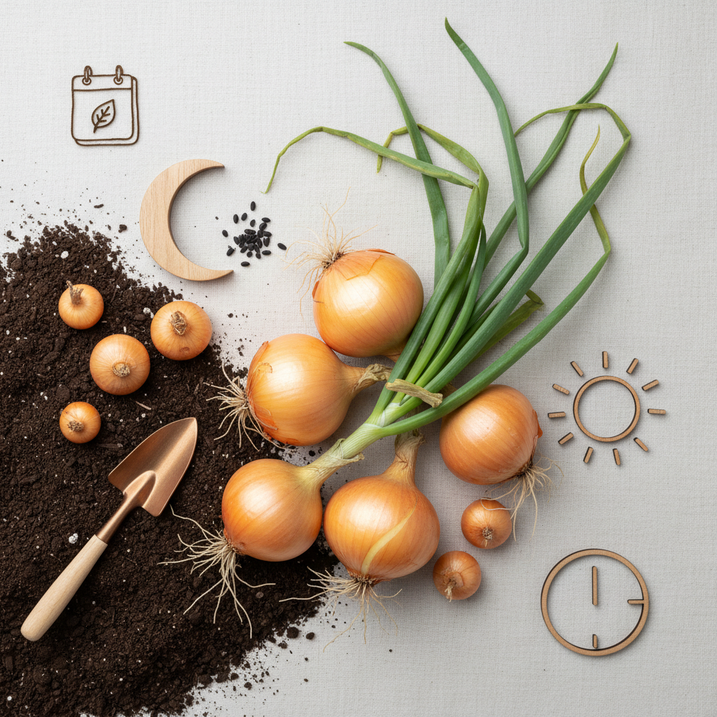 Kada sodinti svogūnus: geriausias metas gausiam derliui