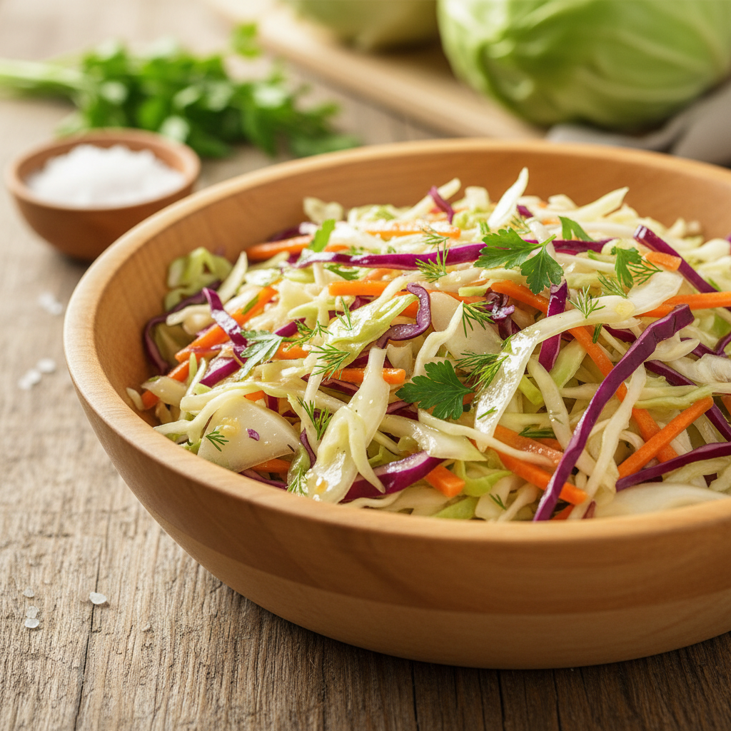 Kopūstų salotos kaip valgykloje: atskleidė paslaptį